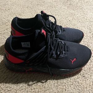 Black/Red Puma Boys Pacer Future Size 7